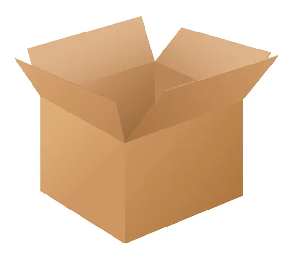Boîte sur blanc — Image vectorielle