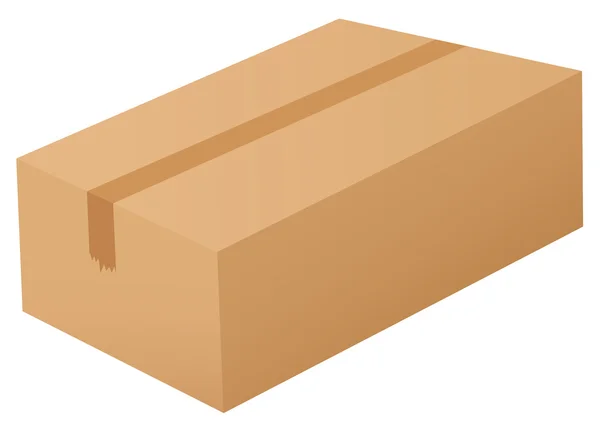 Коробка на білому — стоковий вектор