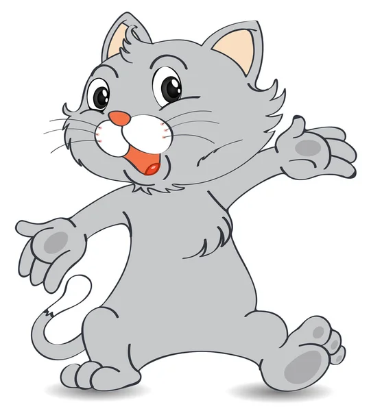 灰色の猫 — ストックベクタ
