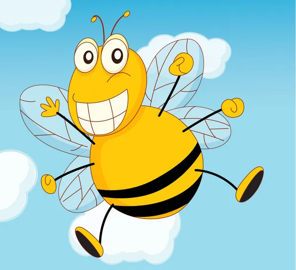 Uçan arı — Stok Vektör