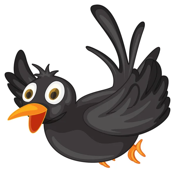 Siyah kuş — Stok Vektör
