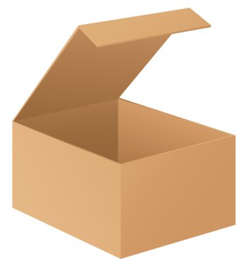 Cardboard box clipart