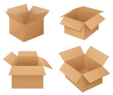 Cardboard boxes clipart