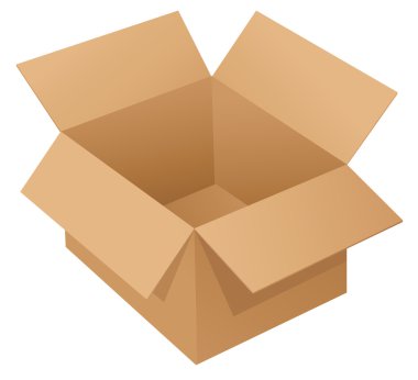 Cardboard box clipart