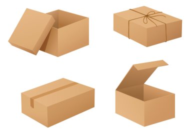 Cardboard boxes clipart