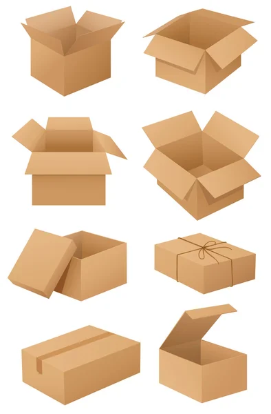 Κουτιά από χαρτόνι — Διανυσματικό Αρχείο