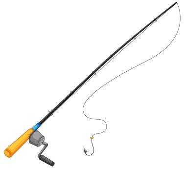 Fishing rod clipart