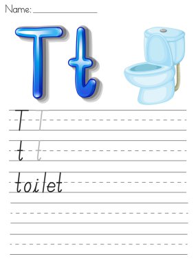 Alphabet handwriting series clipart