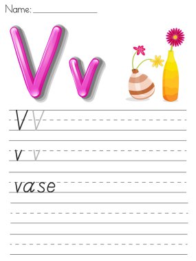 Alphabet handwriting series clipart