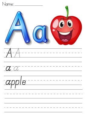 Alphabet handwriting series clipart