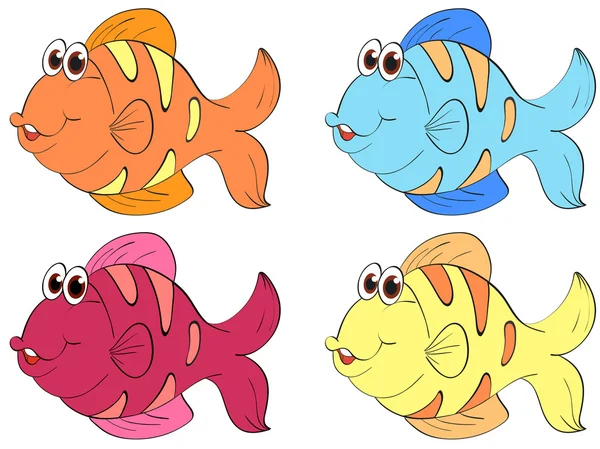 Fisch in Farbe — Stockvektor