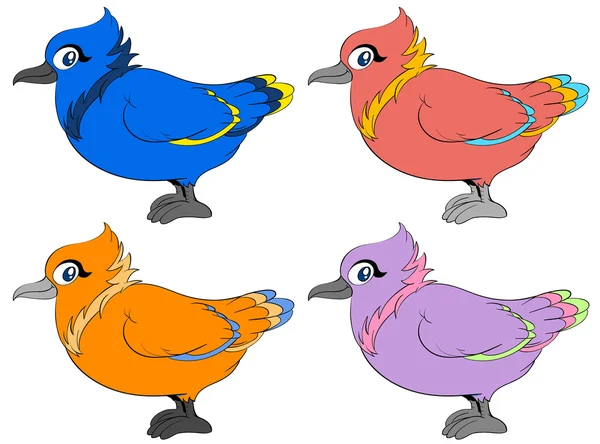 Aves de colores — Archivo Imágenes Vectoriales