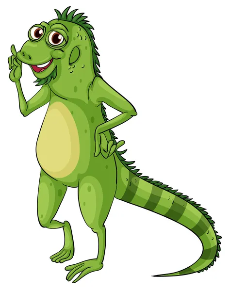 Iguana verde — Vector de stock