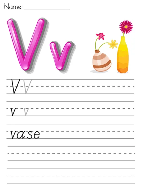 Serie de escritura alfabética — Vector de stock