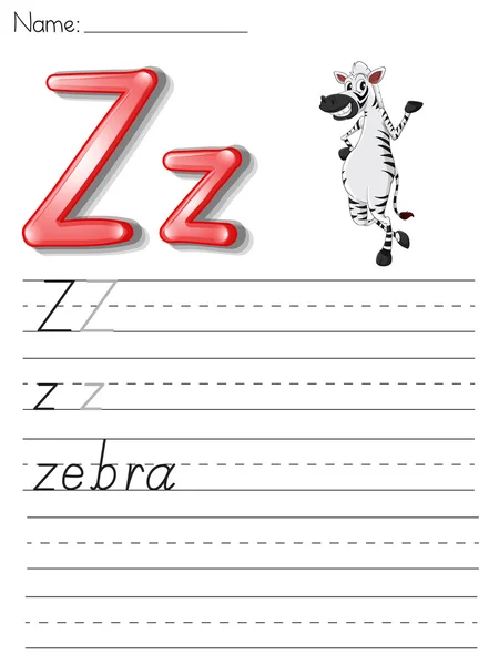 Alfabet handschrift serie — Stockvector