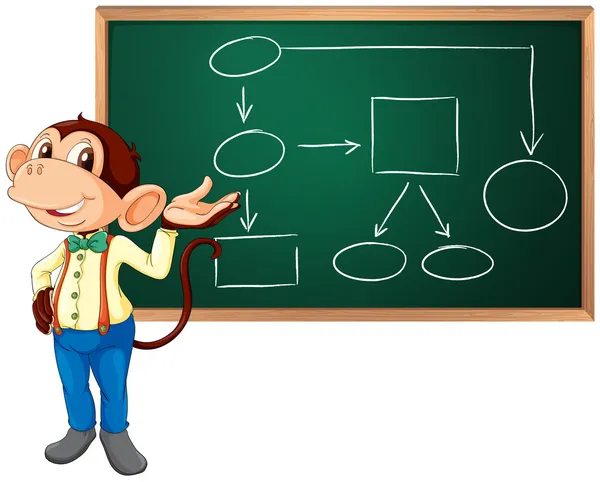 Business monkey a lepenky — Stockový vektor