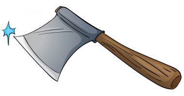 Isolated axe clipart