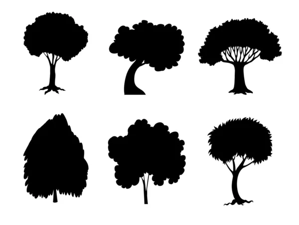 Trees black outline Vector Art Stock Images | Depositphotos