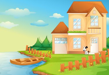 Lake house clipart