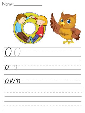 Alphabet worksheet clipart