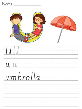 Alphabet worksheet clipart