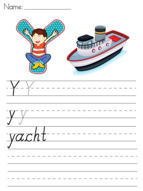 Alphabet worksheet clipart