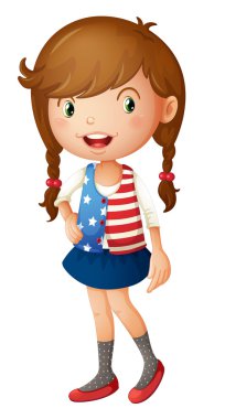 Cute girl clipart