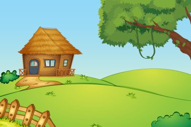 House on a hill clipart