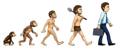Evolution of man clipart