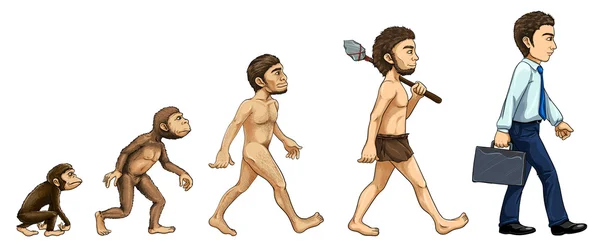 Evolution of man — Stock Vector