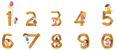 Numbers to ten clipart