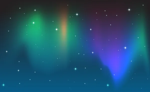 Aurora in de hemel — Stockvector