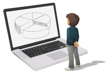 man and laptop clipart