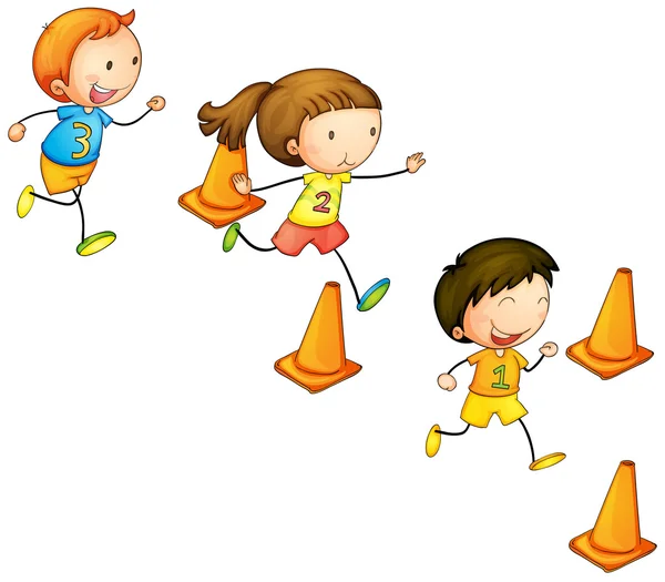 วิ่งหนีเด็ก — ภาพเวกเตอร์สต็อก
