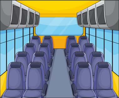 vehical seat arrangement clipart