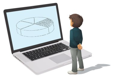 man and laptop clipart