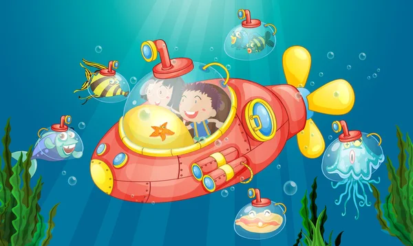 Підводний човен пригода — стоковий вектор