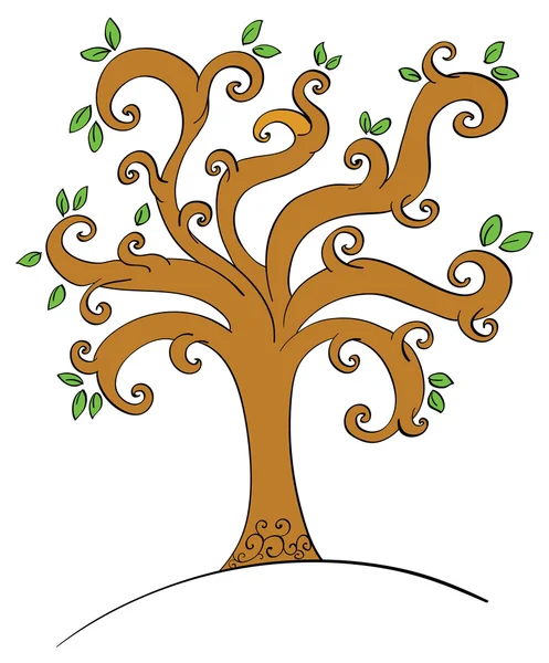 Tourbillon arbre — Image vectorielle
