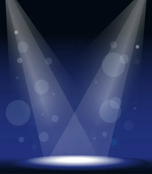 Spotlights på scenen — Stock vektor
