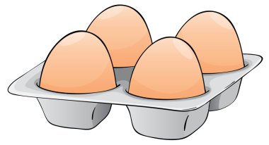 four eggs clipart