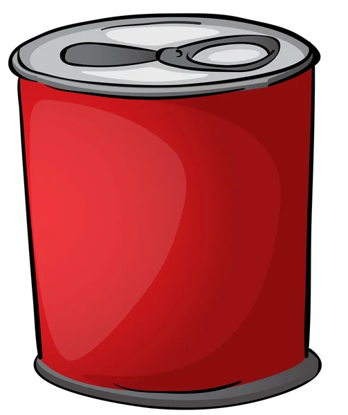Red tin — Stock Vector