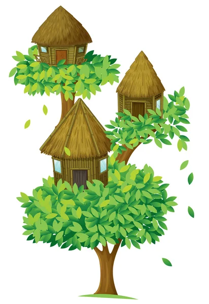 Дом на дереве — стоковый вектор