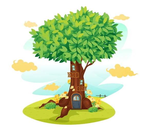 Casa copac — Vector de stoc