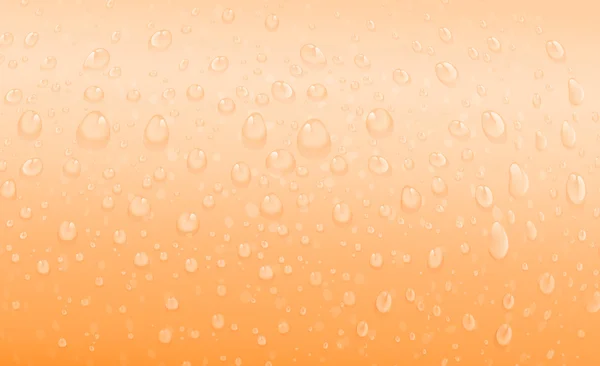 Oranje waterdruppels — Stockvector