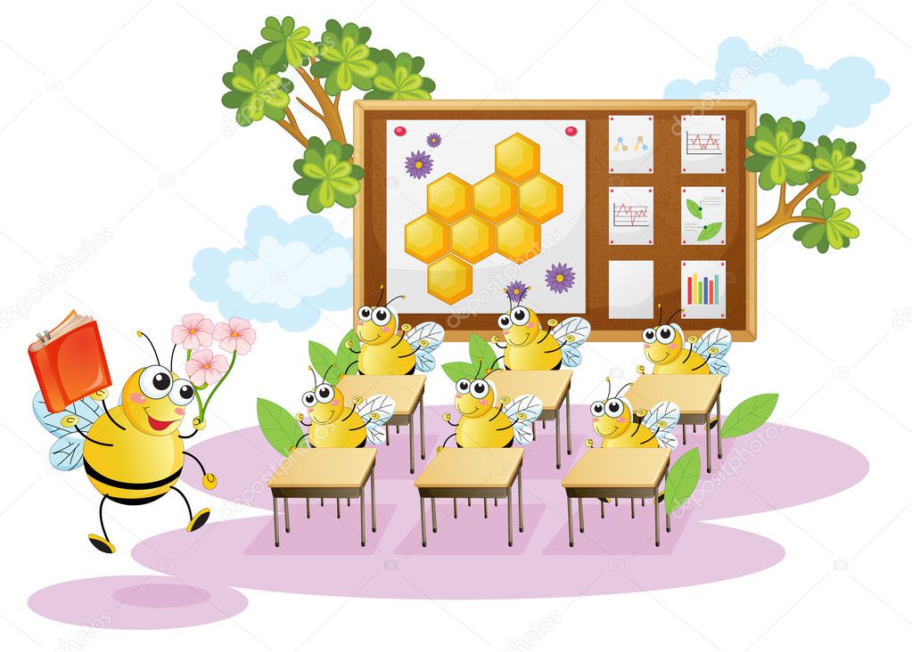 honey bees in a classroom