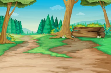 Forest path clipart