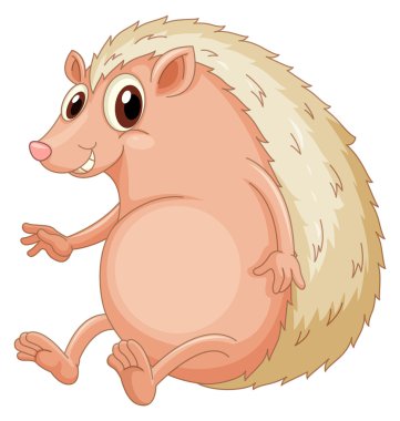 Hedgehog sitting clipart