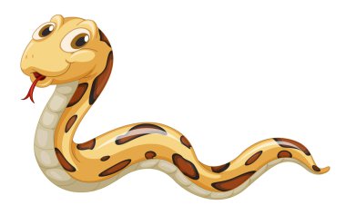 Snake sliding along clipart