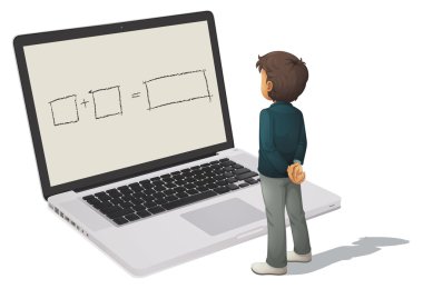 laptop and man clipart