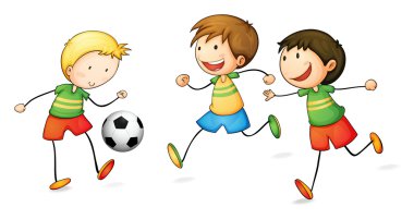 Futbol oynayan çocuklar